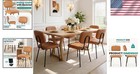 Chic Brown Faux Leather Dining Chair Set Of 6 - Family-friendly   Durable