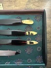 8 Pcs  Manicure Set  Germany Vintage Echtes Leder Un Used Genuine Leather