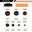 200black Rubber Hole Plugs Assortment For Auto Body And Sheet Metal Flush Head