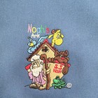 Vintage 80s 90s Cross Blue Fabric Zippered Bible Cover Case W Handle  Noah s Ark