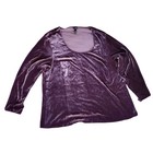 Eileen Fisher Two-piece Set Size 3x Purple Velvet Pants Long Sleeve Tunic Silk