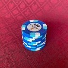 10 Qty Paulson Th c Pharaoh s Club Casino Poker Chips Blue Ncv New Rare
