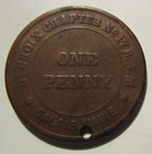 Calais Maine One Penny Masonic Coin Token St Croix Chapter No 17 R a m  Engraved