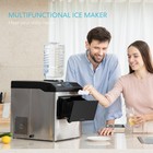 2-in-1 Countertop Ice Maker   Water Dispenser 48lbs 38db Quiet For Home   Office