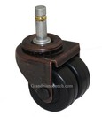 Upright Piano Wheels - Dual Rubber Casters - Set Of 4 Replacement Wheels   Screw