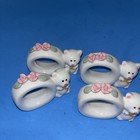 Porcelain Bear And Flowers Napkin Rings   4