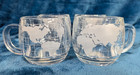Vintage 70s Nestle Coffee Mugs Etched Frosted World Map Set Of 4