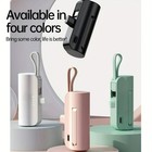 Power Bank 50000mah Battery Small Mini Portable Charger With Built In 2 Cables