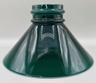 1870 s Green Cased 10  Doubleknuckle Kerosene Oil Slant Shade