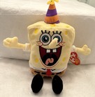 2009 Ty Beanie Babies Spongebob Birthday- Spongebob Squarepants Plush Toy Nwt