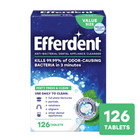 2pk X 126 Count Efferdent Retainer   Denture Cleaner Tablets Minty Fresh   Clean
