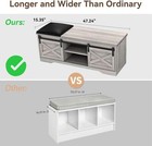 Shoe Storage Bench With Cushion Hallway Entryway Bench Doors Storage Ottoman