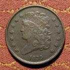 1835 Classic Head Half Cent  Vf xf Details     Strong Features  Warm Brown Tones