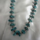 Southwestern Native American Graduated Turquoise Nuggets Shell Heishi Necklace