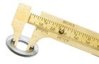 2 5  63mm Brass Sliding Vernier Caliper Gauge Measuring Scale Ruler Sae   Metric