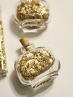 Lot Of  5   24k Gold Flakes Mini Glass Bottles - Made In France