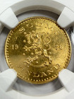1926 Finland Gold 100 Markkaa Ngc Ms65 Gem Coin 50 000 Minted  0 1218 Oz Km  28