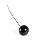 Antique Victorian Black Glass Ball Bead Round Hat Hair Pin Metal Shaft 7 5 