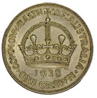 1938 Australia George Vi Crown Silver Coin