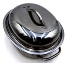 Mcm Stainless Steel Roasting Pan High Dome Lid Wearever Regal Ware Style 15x10