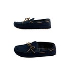 Men   s Sperry Moccasin Slippers Size 11 M Blue House Shoes Leather Suede 1064