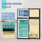 4 2 Cu ft Small Refrigerator With Freezer Double Door  Large Capacity  Ideal