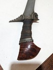 Antique Sword Moro Kris Sword Silver Fittings  Straight Blade