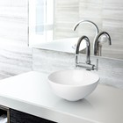 Modern Ceramic Vessel Sink - Bathroom Vanity Bowl - Small Round White