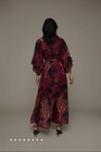 Mixed By Nasrin Forest Maxi Wrap Dress Kimono Sleeves Pockets L