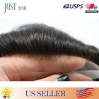 Mens Toupee Hairpiece Full Swiss Lace Basement Wig Human Hair Replacement System