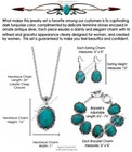 Navajo-inspired 3-pc Jewelry Set  Dark Turquoise Necklace  Earrings  Bracelet  
