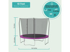 10  Ft Skywalker Trampolines Round Trampoline With Safety Enclosure Purple New