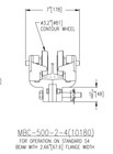 Unified Industries 2 Wheel Trolley Track Rail 4 Guides For S4 500lb Mbc500-2-4