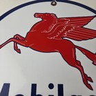 Vintage Mobil Sign - Pegasus Mobilgas Gas Motor Oil Pump Service Porcelain Sign