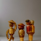 Set Of 3 German Hand Carved Mechanical Wine Bottle Stoppers 