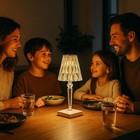 Crystal Touch Table Lamp     Luxury Led Bedside Light  Rechargeable  Dimmable 