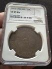 Uruguay 20 Centesimos 1855 Ngc Vf25
