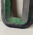 Vtg Salvage Large Industrial 14  Metal Letter U Signage Patina Rustic Decor