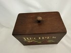 Vintage Wooden Recipe Storage Box With Strawberries Large Index Card Size