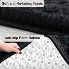 Twinnis Super Soft Shaggy Runner Rugs Fluffy 2  X 6   rectangular   Black