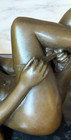 Vintage Bronze Sculpture Statue Woman Marble Deco V Mavchi Rare Decor Nude Rare