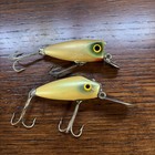  2  Vintage Wood s Mfg Doodle Wooden Crankbait Dipsy Doodle And Deeper Doodle 