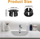 2pcs Sink Overflow Ring  Chrome Bathroom Plugs Trim Seal Silver 