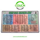 2 Mat Bundle Coin Roll Hunting - Penny  Nickel  Dime  Quarter  Half Dollar