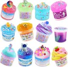 Crunchy Slime Set 12 Packed For Kids super Soft And Non-sticky Stress Relief    