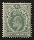 Travelstamps   1907 Southern Nigeria Stamps Sc  21  Mint Og Hinged  Half Penny