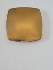 Vtg Elgin 1930   s Art Deco Gold Tone Raised Gazelles Powder Compact W out Mirror
