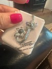 Vintage Storrs Genuine Hematite Floral Brooch Pin Original Box Rhinestones