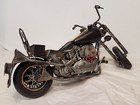 Tin Metal Indian Model Motorcycle Replica 15 Inch Long Rare Hand Made Vintage