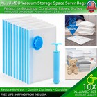 Xl Jumbo Vacuum Storage Bags Comforters Bedding Clothes Space Saver W  Hand Pump